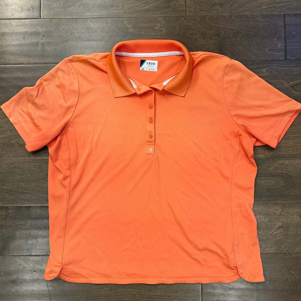 Izod Golf Polo Shirt Short‎ Sleeve Orange